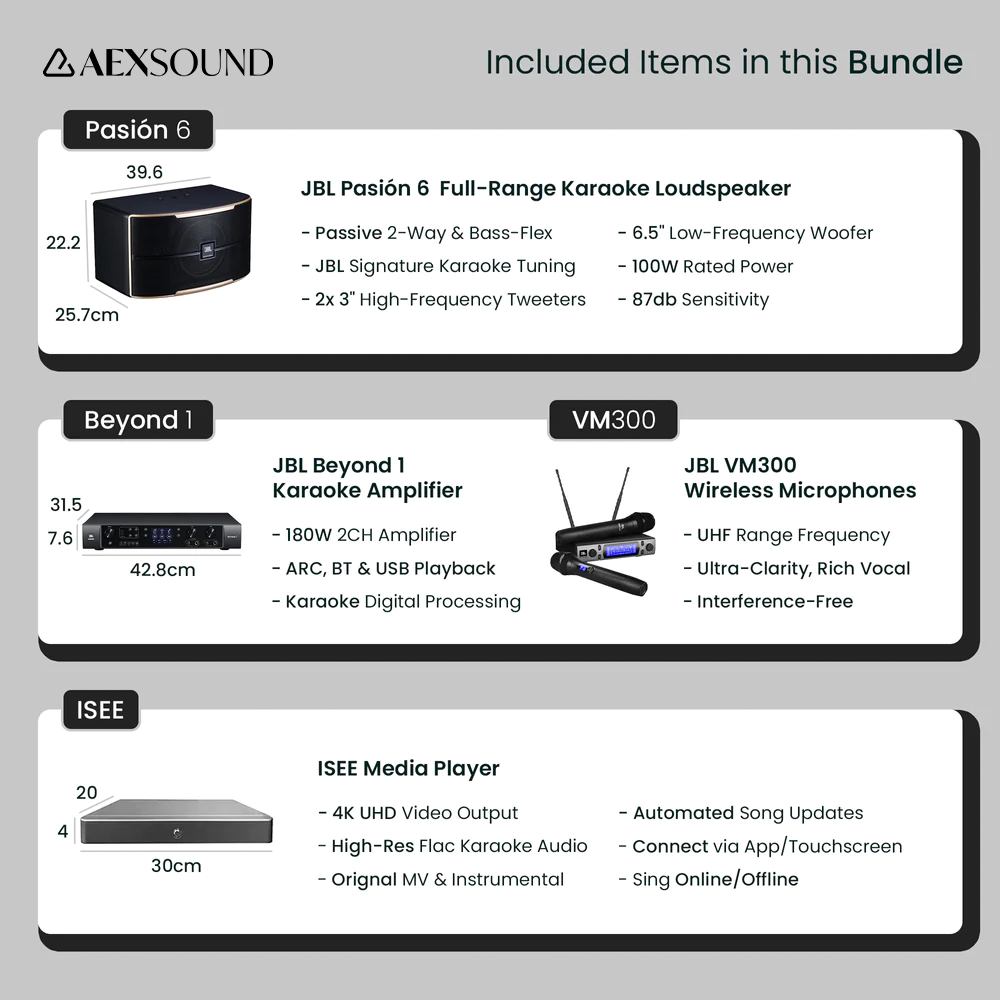 ISEE Media Player x JBL Pasión Series Karaoke Bundle