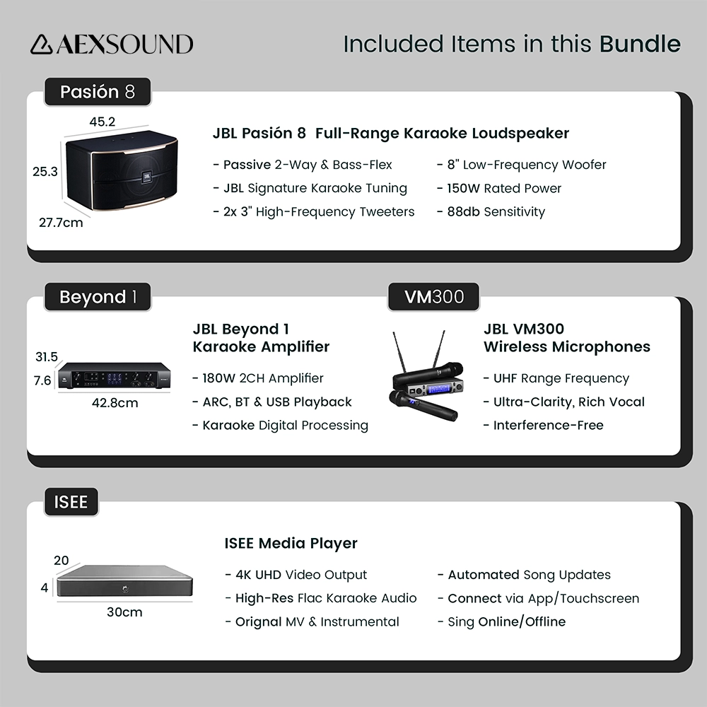 ISEE Media Player x JBL Pasión Series Karaoke Bundle